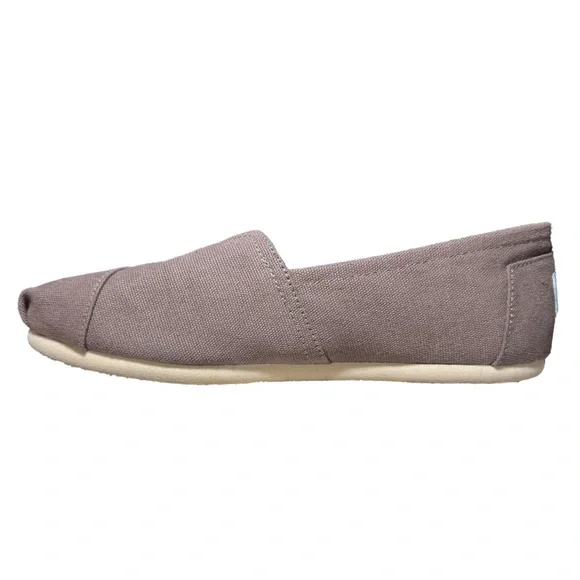 TOMS Alpargata Taupe Canvas Slip-Ons - Picture 3 of 11